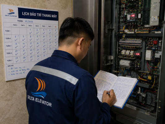 Bảo trì định kỳ giúp thang máy gia đình vận hành ổn định lâu dài