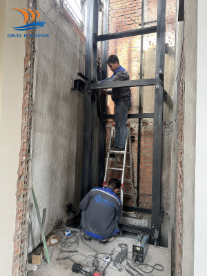 Quy trình thi công lắp đặt thang máy Mini 1m x 1m gọn gàng, hạn chế ảnh hưởng đến sinh hoạt của gia đình