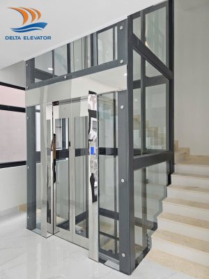Thang máy kính Delta phù hợp cho cả nhà phố và biệt thự nhờ thiết kế tối ưu nhiệt và ánh sáng