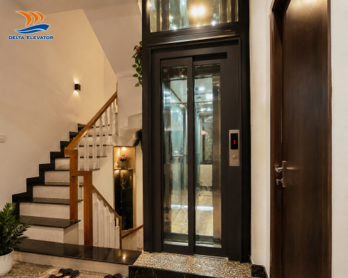 Thang máy 350kg phù hợp cho nhà ống diện tích nhỏ