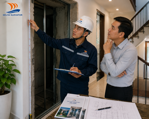 Khảo sát thực tế và báo giá minh bạch giúp gia đình lựa chọn đơn vị lắp đặt thang máy phù hợp