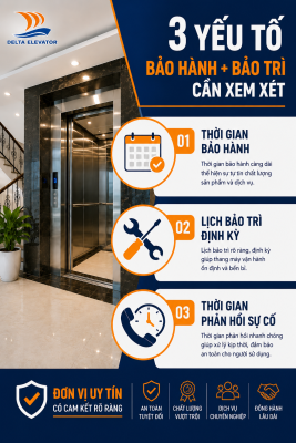 Chính sách bảo hành và bảo trì rõ ràng là tiêu chí quan trọng của đơn vị lắp đặt thang máy