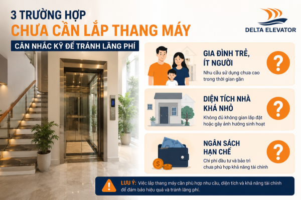 Ba trường hợp chưa thực sự cần lắp thang máy cho nhà 2 tầng