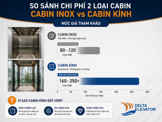Chi phí đầu tư cabin kính cao hơn cabin Inox truyền thống