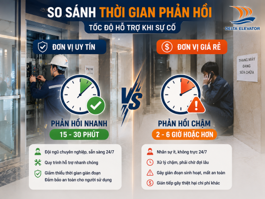 Dịch vụ hậu mãi hạn chế ảnh hưởng đến trải nghiệm sử dụng thang máy