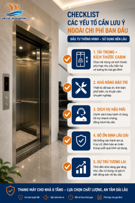 Năm lưu ý quan trọng ngoài chi phí khi chọn thang máy cho nhà 6 tầng