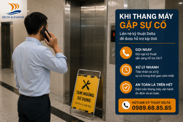 Khi thang máy báo lỗi liên tục nên tạm ngừng sử dụng và gọi kỹ thuật kiểm tra