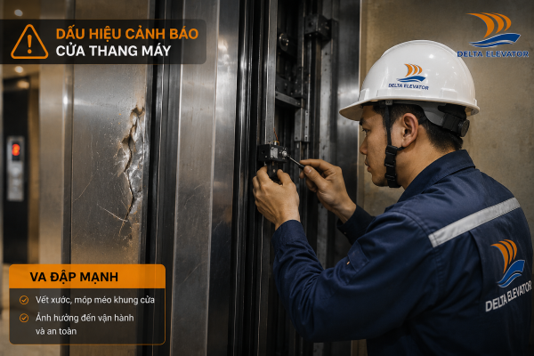 Cửa thang máy hoạt động không ổn định có thể gây hư hỏng và mất an toàn