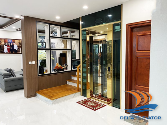 Cabin thang máy vừa đủ giúp gia đình sử dụng thoải mái