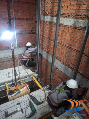Chi phí làm khung thép thang máy phụ thuộc vào kích thước và phương án thi công