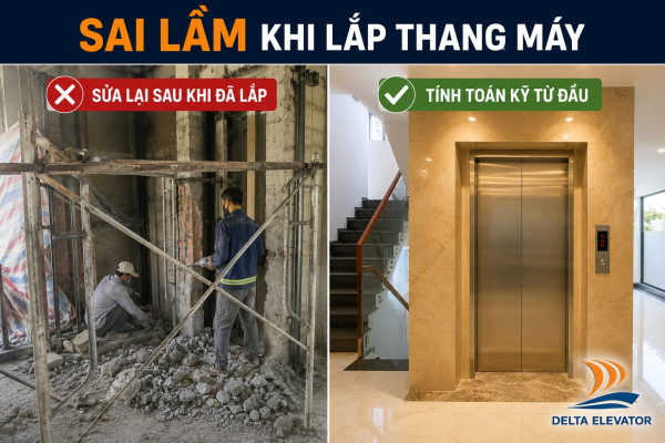 Sai Lầm Khi Lắp Thang Máy Khiến Nhiều Nhà Phải Sửa Lại