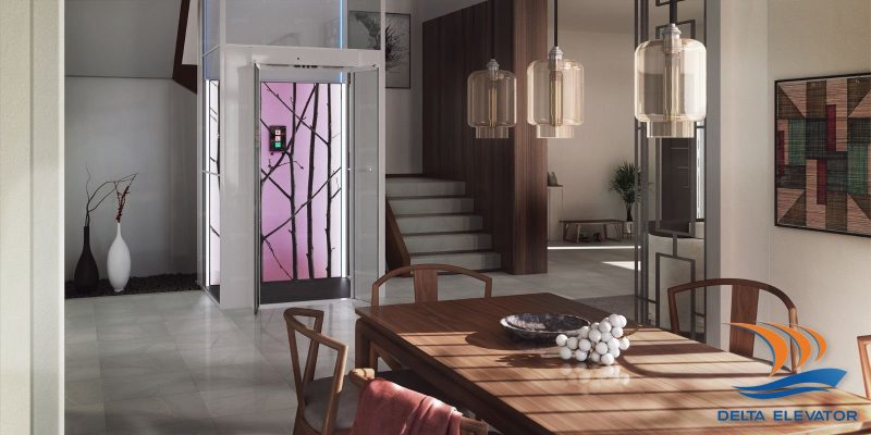 Thang máy cáp kéo cabin rộng phù hợp với gia đình đông thành viên