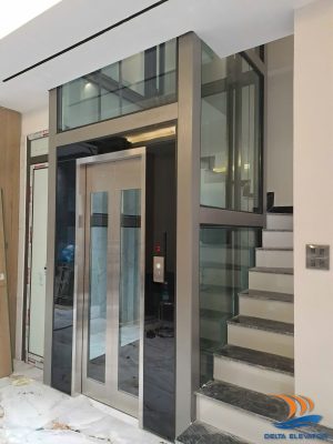 Thang máy trục vít linh hoạt cho nhà cải tạo và không yêu cầu hố PIT sâu