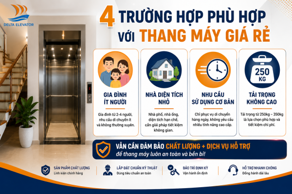 4 Trường hợp gia đình có thể cân nhắc chọn thang máy giá rẻ
