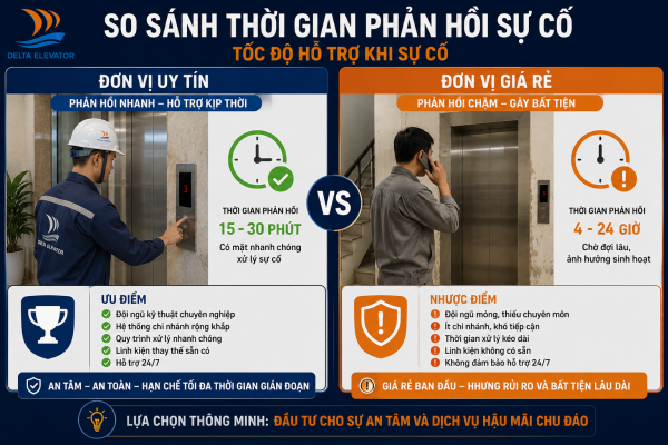 Dịch vụ bảo hành bảo trì hạn chế ảnh hưởng đến trải nghiệm sử dụng thang máy