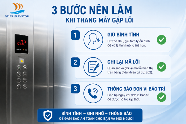 Ba việc nên làm khi thang máy báo lỗi để đảm bảo an toàn
