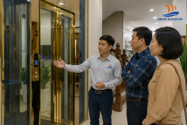 Tham quan công trình thực tế đã thi công giúp đánh giá năng lực đơn vị thang máy
