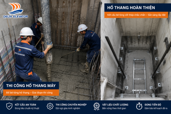 Đơn vị Delta đang xây dựng hố thang
