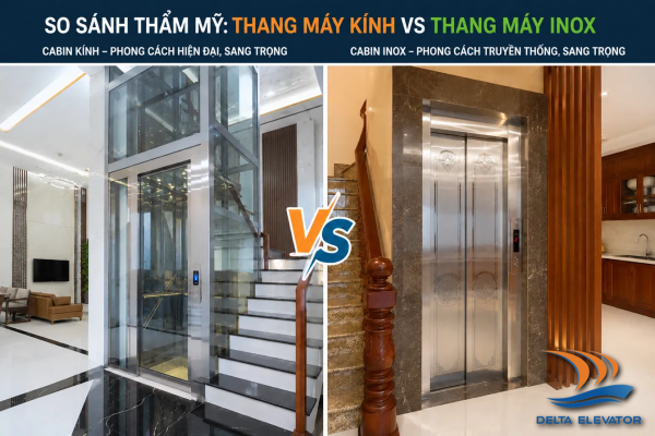So sánh thiết kế thẩm mỹ giữa cabin kính và cabin Inox cho ngôi nhà