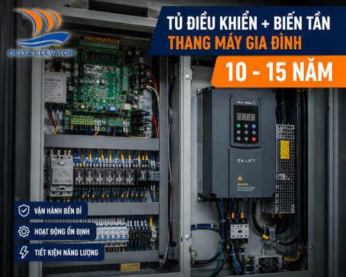 Hệ thống điều khiển và biến tần thang máy có tuổi thọ từ 10 đến 15 năm