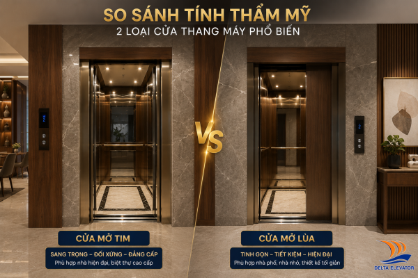 So sánh tính thẩm mỹ giữa cửa mở tim và cửa mở lùa trong nhà phố hiện đại