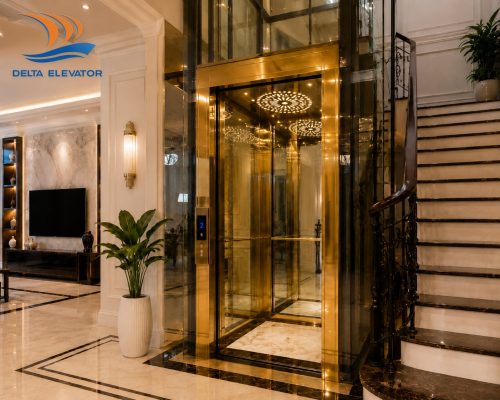 Cabin thang máy đẳng cấp tăng giá trị thẩm mỹ cho biệt thự