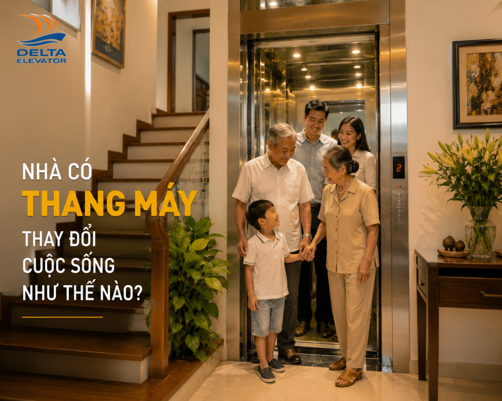 Nhà có thang máy thay đổi cuộc sống gia đình thuận tiện và gắn kết hơn