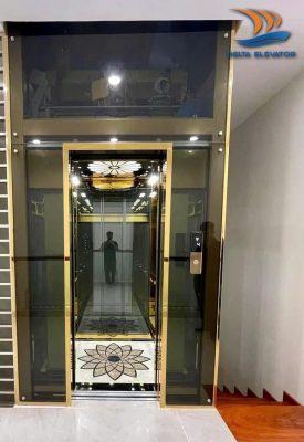 Thang máy hỗ trợ người khuyết tật di chuyển thuận tiện trong nhà 2 tầng