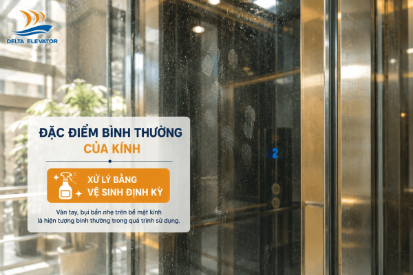 Bề mặt cabin kính dễ bám bụi và dấu vân tay trong quá trình sử dụng