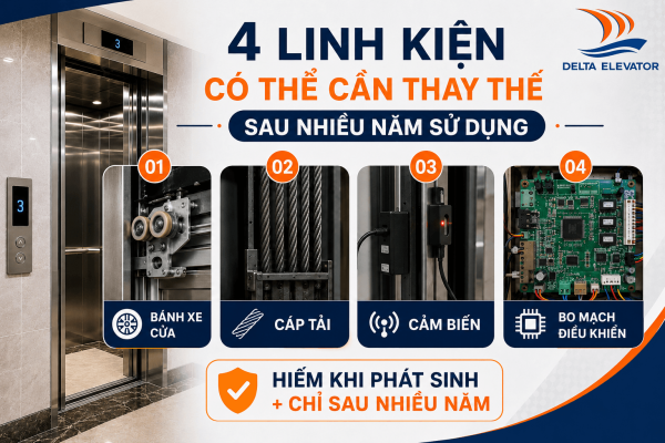 4 Linh kiện thang máy có thể cần thay thế sau nhiều năm sử dụng