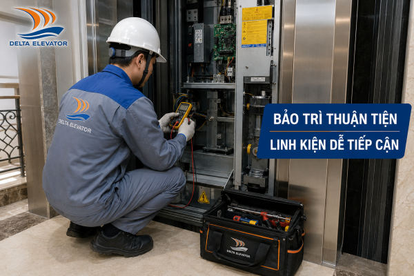 Bảo trì thang máy gia đình thuận tiện với linh kiện sẵn có