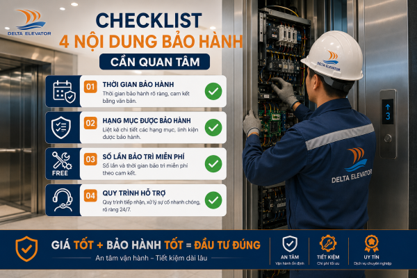 4 Nội dung bảo hành thang máy cần quan tâm