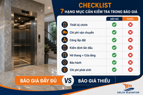 7 Hạng mục cần kiểm tra kỹ trong báo giá thang máy trước khi ký hợp đồng