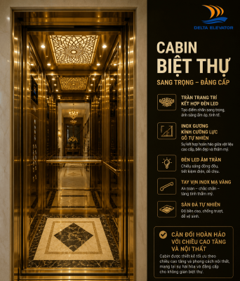 Chiều cao cabin biệt thự cân đối với chiều cao tầng và phong cách nội thất