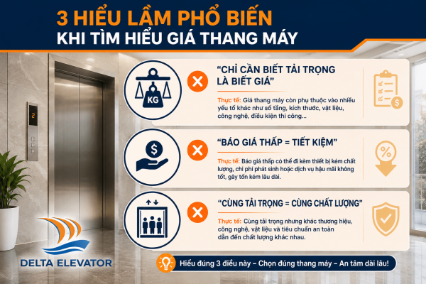 Ba hiểu lầm phổ biến khi hỏi giá thang máy gia đình cần tránh