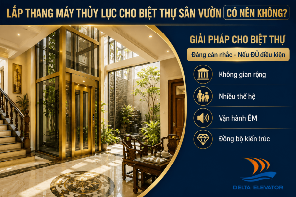 Lắp Thang Máy Thủy Lực Cho Biệt Thự Sân Vườn Có Nên Không?