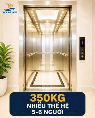 Thang máy 350kg phù hợp với gia đình nhiều thế hệ 5-6 thành viên