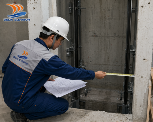 Kiểm tra kích thước hố thang thực tế trước khi thi công lắp đặt thang máy
