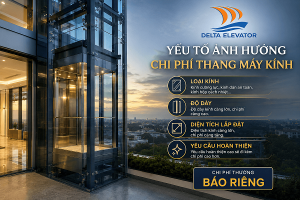 Chi phí hoàn thiện kính và vách bao che cho hố thang thang máy ngoài trời