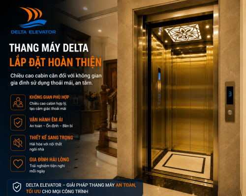 Chiều cao cabin thang máy phù hợp sẽ góp phần tạo nên hệ thống thang máy vận hành ổn định
