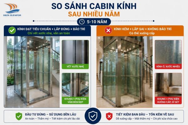 Cabin kính đạt tiêu chuẩn ít khi nứt vỡ nếu lắp đặt đúng kỹ thuật